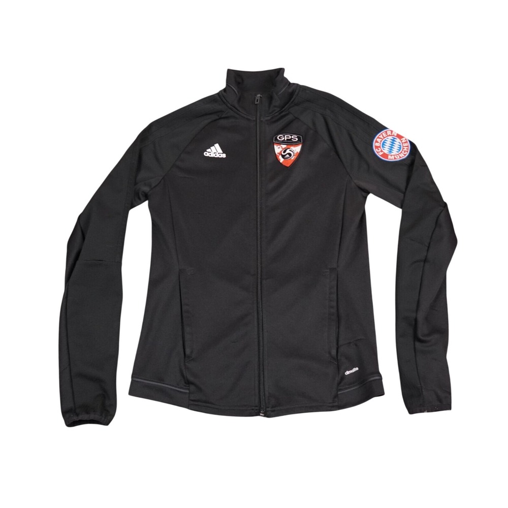 Adidas Jacket Womens Small Black FC Bayern Munchen GPS Soccer Tiro 17 Training
